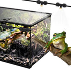Reptile Terrariums Misting Accessories kit, Reptile Mister Nozzles, with 10 Misting Nozzle, 5 Brass Plugs, 3 Plugs, 1 Misting System Filter, 16ft 1/4 inch Tube, Black