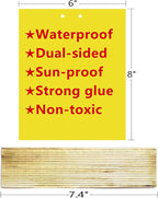 Garutom 20-Pack Dual-Sided Yellow Sticky Traps for Flying Plant Insect Such as Fungus Gnats, Whiteflies, Aphids, Leafminers, etc (6x8 Inches, Included 20pcs Twist Ties)
