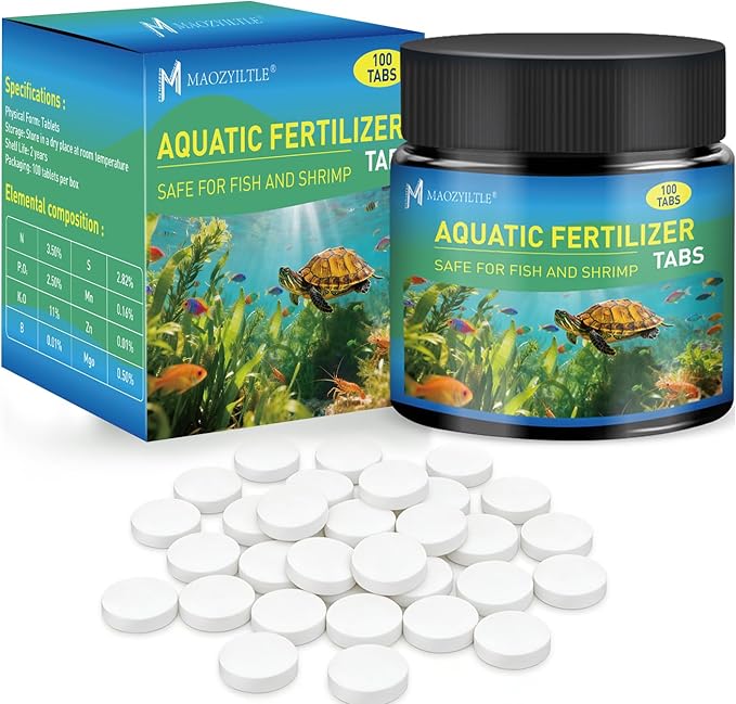 Root Tabs Freshwater Aquarium Plant Fertilizer, Slow-Release 100 Tabs 1g/Tab, Safe for Fish and Shrimp, for Planted Aquarium Substrate (100)