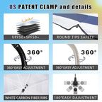 Chair Umbrella with Clamp,46 inches UPF 50+ Clip on Parasol for Patio,Beach Chairs,Strollers,Wheelchairs,Golf Carts