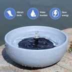 Solar Bird Bath,11.2" Solar Fountain birdbaths for Outdoors,Bird Bath Bubbler,for Garden Patio Terrace Decoration