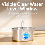 Cat Water Fountain Stainless Steel: 74oz/2.2L Cat Fountain for Drinking- Pet Water Fountain Inside - Automatic Dog Watering Dispenser Bowl - Pet Feeding & Watering Supplies (4 Filters)