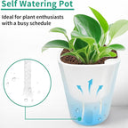 TCBWFY 5 Inch Self Watering Pots for Indoor Plants,5 Sets Self Watering Planter Pots with Visual Water Level Window and Multiple Vents,Self Watering Plant Pot for All House Plants,Flowers,Herbs