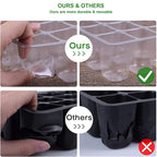 UWIOFF Seed Starter Tray, 12-Pack 144 Cells Seedling Starter Trays, Humidity Adjustable Seed Tray Kit with Dome and Base Greenhouse Grow Trays Mini Propagator for Seeds Growing Starting