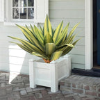 Artificial Agave Plant Outdoor 28” Tall, Large UV Resistant Fake Agave Plants with 23 Pre-Dusted Leaves, Faux Succulents Plant for Home Front Porch Patio Garden Yard Indoor Decor 2Pack