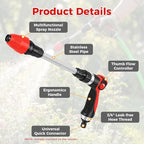 Hose Nozzle, High Pressure Hose Nozzle, Dual Spray Modes Jet & Fan, Power Washer Compatible High Pressure Cleaning,Multi-Use Sprayer For Garden，Home