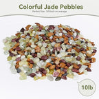 Pulovin 10 lbs Pebbles for Indoor Plants, Succulent Rocks, 3/8" Polished Pebbles for Bamboo, Vase, Terrarium, Natural Decorative Small River Rocks for Crafts, Cactus, Outdoor Garden Landscaping