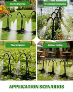 66FT Drip Irrigation System with 40 Nozzles, Automatic Drip Irrigation Kit, Garden Watering System with Dual-Head 360° Bendable Spray Nozzles for Lawn, Raised Bed (66FT, 40 Nozzles)