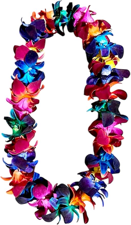 Miami Fresh Orchid Flower OrchidClub USA Sunne Tropical Loose Bloom Head DIY Lei food drink decoration (50 RAINBOW 50 CANDY)
