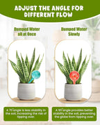 Iridescent Self Watering Globes, Glass Rainbow Plant Watering Globes, Self Watering Planter Insert, Automatic Plant Waterer Indoor (Small-4 Pcs Multi-Color)