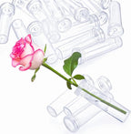 Tosnail 50 Pack Floral Water Tubes, 60 ML Large Capacity Flower Stem Holder, 4" Single Plant Tubes, Flower Water Vials for Fresh Flower Arrangements