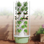 Hydroponic Growing Kit System with 4 LED Grow Lights,Hydroponics Tower Set, 7 Layer 28 Pots Planter, Vertical Hydro Tower Indoor Herb Garden Kit for Lettuce, Veggies, and Fresh Greens