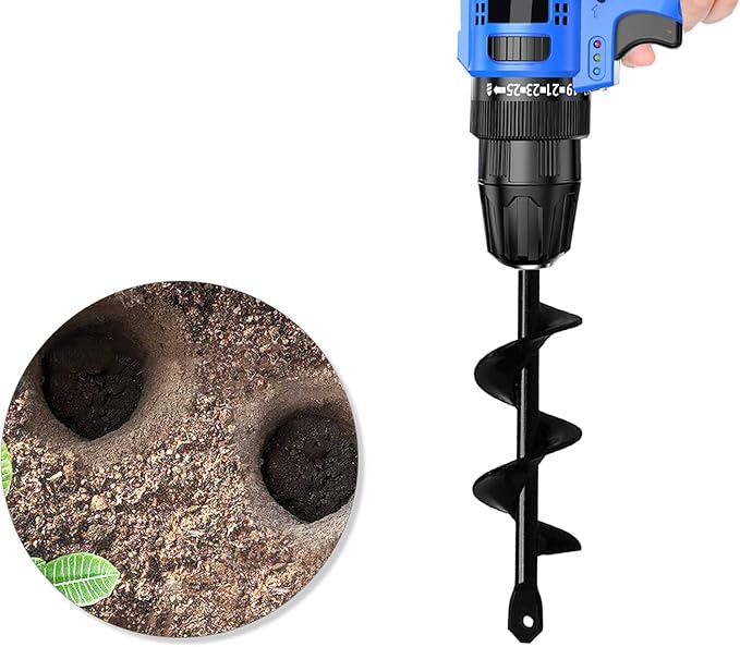 Garden Tools Bulb Planter Auger Drill Bit for Planting 1.57x8.66 Inches