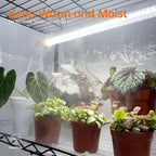 Bstrip Indoor Greenhouse with Grow Light, Mini Green House with 4 Pack T8 Full Spectrum Plant Lights with Timer, Indoor Greenhouse Cabinet for Indoor Plant, Seed Starting, Seed Tray, 29.5"x13.8"x59"
