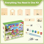 Bird House Kits for Kids Ages 4-8, Wooden DIY Birdhouse Kit, Outdoor Woodworking Crafts Freestyle Painting, Bird Houses for Outside with Paints & Brushes, Boy Girl Gift Christmas(1Pcs)