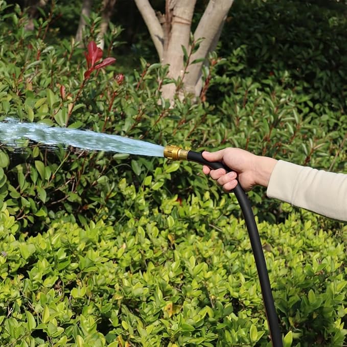 5/8 in. × 100 ft. High Flow Heavy Duty Garden Hose Flexible Hybrid Rubber Water Hose, No Memory Durable Premium Water Hose for Watering, Irrigation, Water Transfer Pump