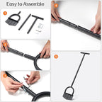 Edger Lawn Tool, 41-inch Long Handle Manual Lawn Edgers with T-Grip, Sharp V Shaped Half Moon Hand Lawn Edging Tool for Effortless Landscaping Sidewalk Yard Garden Flower Bed Border Cable Burying