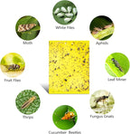 Garutom 30-Pack Dual-Sided Yellow Sticky Traps for Flying Plant Insect Such as Fungus Gnats, Whiteflies, Aphids, Leafminers, etc (6x8 Inches, Included 30pcs Twist Ties)