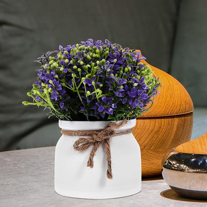 STOBAZA Artificial Potted Orchid Bonsai Fake Plant for Living No Maintenance Decor