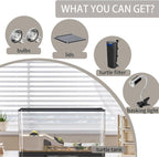 4.7 Gal Turtle Tank Kit(Tank+Adjustable Light+5W Filter+Basking Platform),Upgraded Turtle Tank Starter Kit with UV Basking Platform Light for Crabs,Fishes,Amphibians,Reptiles(15.4 * 8.5 * 8.35 Inch)