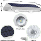 LIANGLOME 2 Pack Solar Fence Lights - 2PK Solar Outdoor Light Warm White/Daylight White/Cold White 3 Mode Deck Lights for Outside, Deck Fences, Stair Railings, Pools and Walls