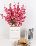 Hot Pink Delphinium Artificial Flower 6PCS Lifelike Silk Larkspur Flowers Plant 35.43" Long Stem Blossoms Fake Flowers for Tall Vase Floral Arrangements Home Table Wedding Decor(Hot Pink)
