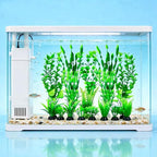 Artificial Aquarium Plants Set, Plastic Fish Tank Decorations, Fish Tank Decor for Betta Goldfish (18pcs-Green)