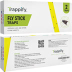 Trappify Hanging Fly Traps Outdoor: Fruit Flies and Flying Insect Trap for Indoor & Outdoor Use I Disposable Sticky Fly Trap Indoor House Pest Control (2 Pack)