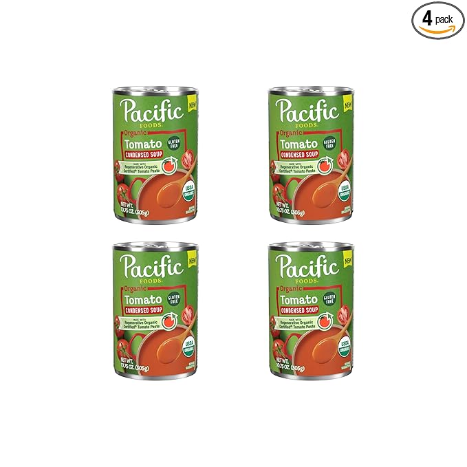 Pacific Foods Organic Condensed Tomato Soup, 10.75 oz Can (Pack of 4)