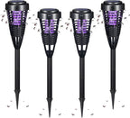 2026 4Pack Mosquito Repellent Outdoor Patio Solar Bug Zapper Outdoor,Mosquito Trap to Repel Gnat Small Flying Insect,Waterproof Mosquito Zapper for Outside,Solar Fly Zapper for Backyard,Garden,Patio