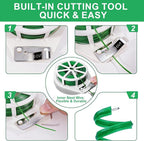 2 Pack Twist Ties, 525 Feet (160m) Sturdy Garden Plant Ties with Cutter, Rustproof & Flexible Garden Ties for Plant of Gardening, Indoor & Outdoor Home and Office Use (Green)