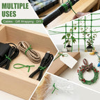 984FT Total (2 Rolls, 492FT Each) Garden Twist Ties with Cutter, Plant Ties for Tomatoes & Vines, Reusable Garden Ties for Gardening, Cable Management & Home Organization