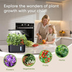 Sonicgrace Indoor Hydroponic Growing System with LED Grow Light, Quiet Smart Water Pump, 5 Pods, Automatic Timer, Perfect for Herbs, Vegetables and Fruits, Ideal Home Office Gardening Gift