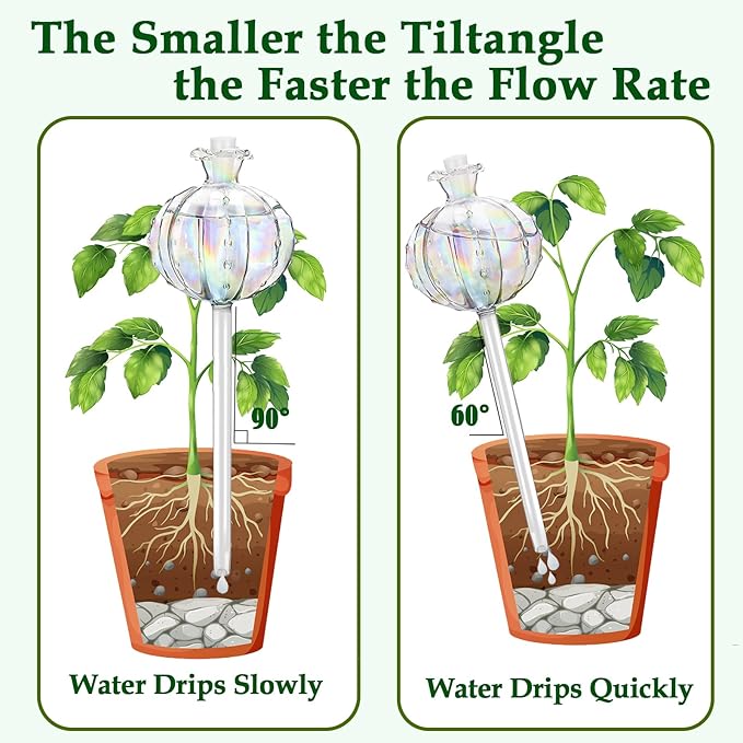 4 Pack Self Watering Planter Insert,Plant Watering Devices Plant Watering Globes for Indoor Plants,Easy Plants Live Houseplants Self Watering Plant Accessories Indoor Items for Plant Lovers - White