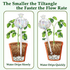 4 Pack Self Watering Planter Insert,Plant Watering Devices Plant Watering Globes for Indoor Plants,Easy Plants Live Houseplants Self Watering Plant Accessories Indoor Items for Plant Lovers - White