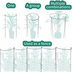 TCBWFY 14" Dx32 H Plant Supports Stakes for Large Heavy Plants,6 Pack Peony Supports,Heavy Duty 5mm Wire Peony Cages,Interlock Garden Supports Ring Border Support,Plant Support Cage for Rose Flower