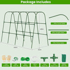 Cucumber Trellis for Raised Bed, U-Shape Garden Trellis for Climbing Plants Outdoor, Metal Arch Vegetables Trellis, Plant Support for Grape Vine Beans Squash Peas Flower
