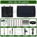 Solar Automatic Drip Irrigation Kit System, 12 Timer Settings Garden Irrigation System, Self Watering Devices for Plants, Raised Beds, Greenhouse, Travel, IP44 Waterproof (15 Pots)