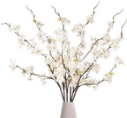 INXUGAO 6 PCS Faux Cherry Blossom Branches Decor 31.5 Inch Long Stems Fake Artificial Flowers for Home Indoor Decoration Vase Arrangement Living Room Table Bedroom Spring Decor