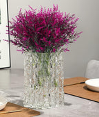 20 Bundles Artificial Flowers for Outdoor Decoration, Spring Decoration UV Resistant Faux Outdoor Plastic Greenery Shrubs Plants Artificial Fake Flowers Hanging Planter Home Garden Decor(Fuchsia)
