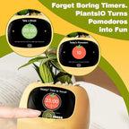 Smart Planter with App Control, Self-Watering AI Plant Pot with LCD Display, Interactive Desk Plant Companion for 100+ Plants, Smart Indoor Planter with Pomodoro Timer,80ml Reservoir,Calendar-Yellow