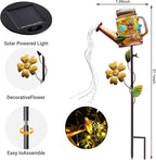 SRNPMIU Solar Watering_Can Light, Yard Outdoor Decor Lights, IP65 Waterproof, Hanging Dragonfly Garden Light, Outside Garden Flower Bed Decor, Women Gift, Birthday Gifts