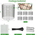 PASARA 6 Pack Plant Protectors from Animals, 13 Inch Round Cloche Plant Cages with Sturdy Chicken Wire Mesh, Garden Cages to Keep Animals Out for Vegetables & Flowers, Includes Support Stakes