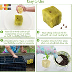 Legigo 2 Inch Rockwool Cubes for Hydroponics Seed Starter, Rock Wool Planting Cubes Hydroponic Garden Grow Plugs for Soilless Cultivation Plants Cutting Germination Clone(2 Sheet, 96 Plugs)