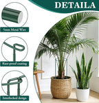 6 Pack Tall Peony Cages and Supports, 10" W x 24" H Heavy Duty Plant Peony Support Cages, Half Round Peonies Ring Metal Plant Stakes for Outdoor Plants, Garden Vegetables & Flowers