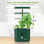 2-Pack Indoor Planting System Smart Soil Growing Kit with 17-W LED Grow Light Automatic Timed Watering Planters Gift for Friends/Women (No Seeds&Soil)