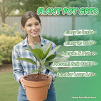Plant Pot Cover, 3 Pack Plant Pot Protector from Cats Indoor, Cat Proof Indoor Plant Protector, Round Plant Pot Covers to Keep Cats Out, Cuttable Mesh with Stakes, 11.8 Inch