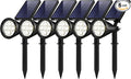 InnoGear Solar Lights Outdoor Waterproof Solar Garden Light for Outside Yard Landscape Lighting Pathway Spot Lights Spotlight Wall Light Auto On/Off, Pack of 6 (White)