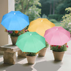 4 Pack Plant Umbrellas for Outdoor Plants with One Storage Bag, 23.6" Sun Shade Cover for Gardens/Patio/Succulents, Blocks 70% Sunlight, Prevents Leaf Burn Overheating