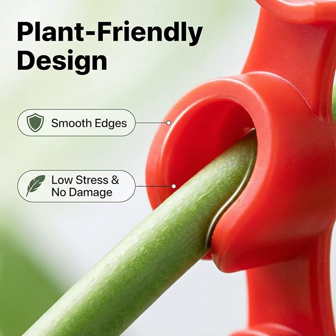 40 Pcs Low Stress Training Clips, Plant Training Clips, 90 Degrees Bud Trainer Clip Bud Bender for Plant Gardening (20 Red+20 Green)